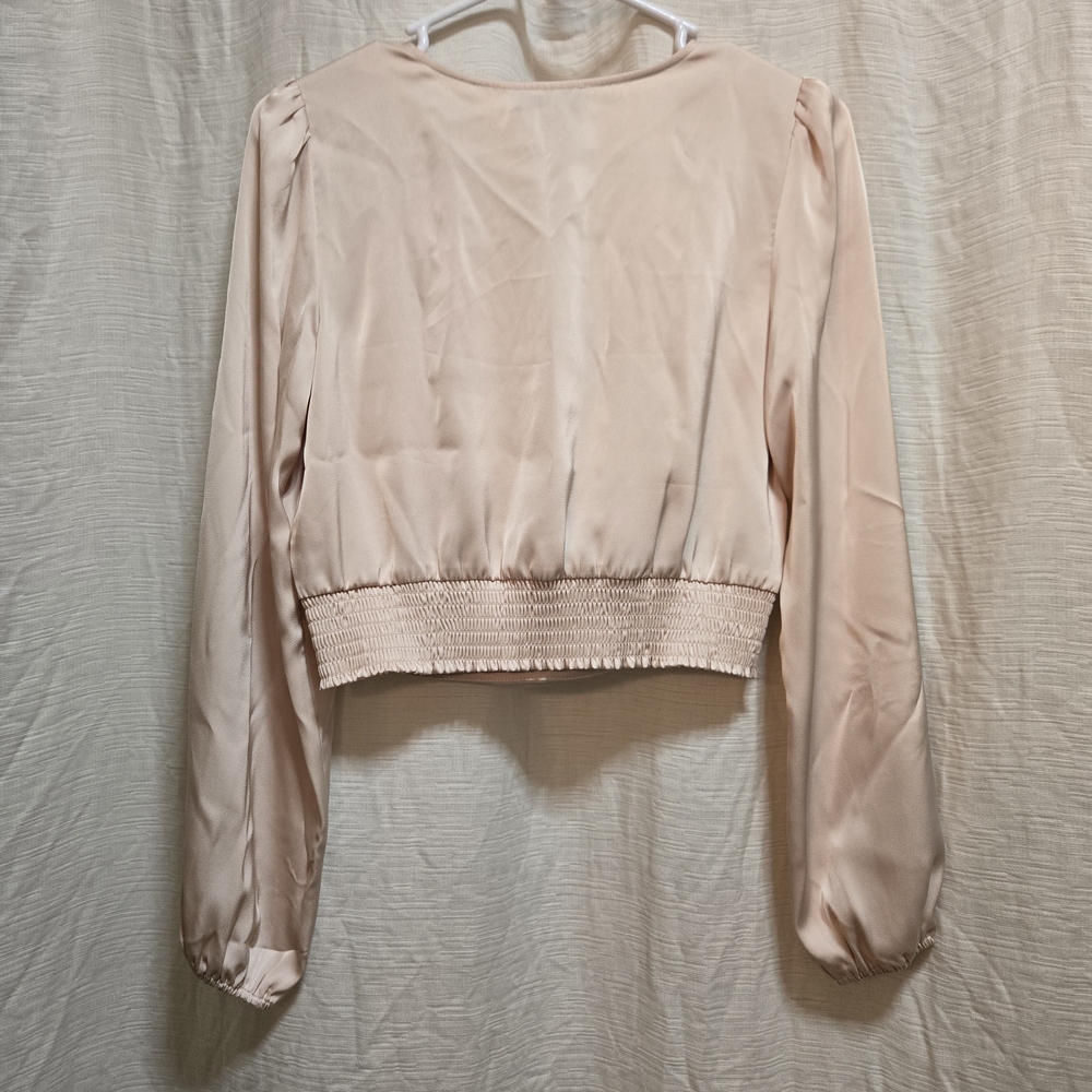 Rachel Zoe Women's Blush Satin Blouse - Picture 2 of 5